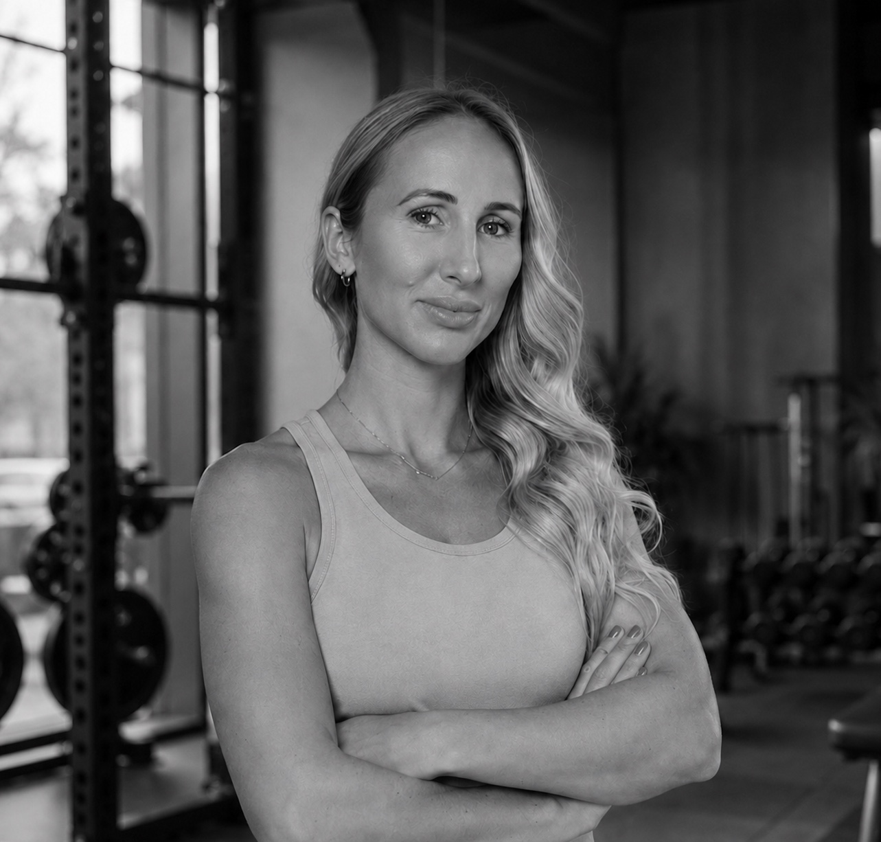 Deja Broadway, founder of The DB Method, in her Dubai training studio